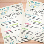 Flyers pour Baby Home Bassilly, accueillante d'enfants à Bassilly